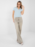 Jasnoniebieska damska koszulka basic 