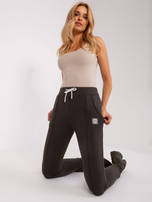 Hurtownia Khaki spodnie dresowe damskie z bawełny