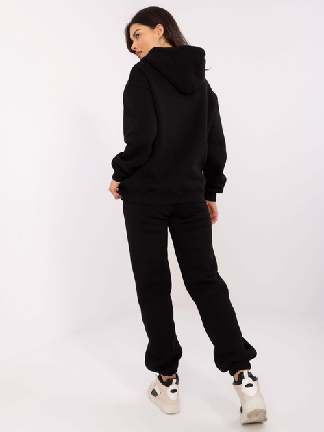 Hurt Czarny ocieplany komplet z bluzą kangurką