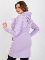 Hurt Jasnofioletowa rozpinana bluza plus size ze ściągaczem