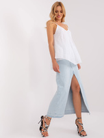 Hurt Biały koronkowy top na ramiączkach OCH BELLA