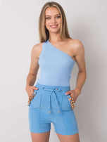 Niebieskie szorty z łańcuszkami Flannery