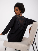 Czarna bawełniana bluzka damska Sylvie RUE PARIS