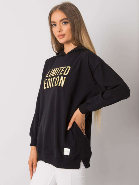 Czarna bluza damska z kapturem Clothilde RUE PARIS