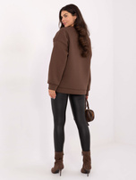 Brązowa bluza oversize z ociepleniem