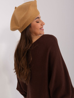 Hurt Camelowa damska czapka zimowa typu beret