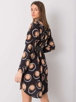 Czarno-brązowa sukienka Farro