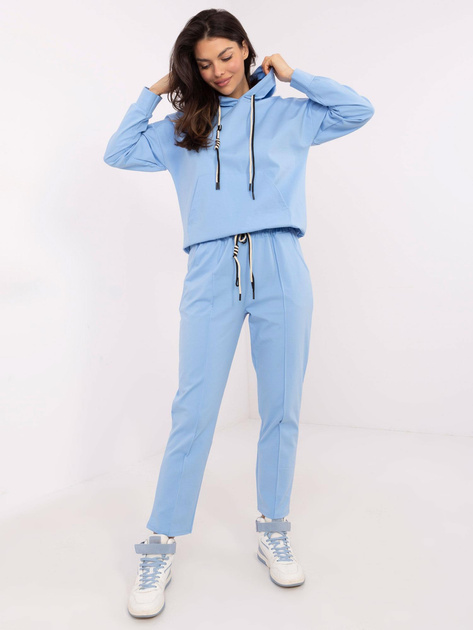 Hurt Jasnoniebieski dresowy komplet w jednolitym kolorze