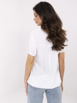 Biała damska bluzka z krótkim rękawem SUBLEVEL