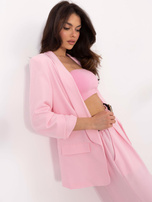 Hurt Jasnoróżowa marynarka z marszczonym rękawem