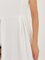 Ecru elegancka sukienka na wesele