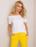 Biały t-shirt Pauline RUE PARIS