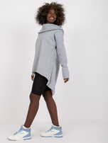 Szara melanżowa dresowa bluza z kapturem basic Victoria 