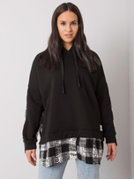 Czarno-biała bluza damska z kapturem Freyah RUE PARIS