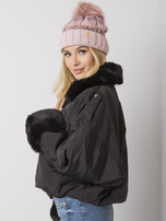 Pink winter hat with tassel Ally RUE PARIS