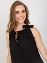 Hurt Czarna sukienka z wiązaniem na ramieniu OCH BELLA