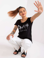 Czarny t-shirt z bawełny Frida MAYFLIES