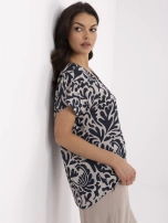 Granatowa letnia bluzka z wiskozy SUBLEVEL 