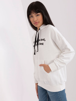 Hurtownia Ecru dresowa bluza kangurka z kapturem