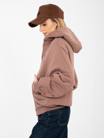 Brązowa bluza z ozdobnymi szwami NATURAL SIDE  