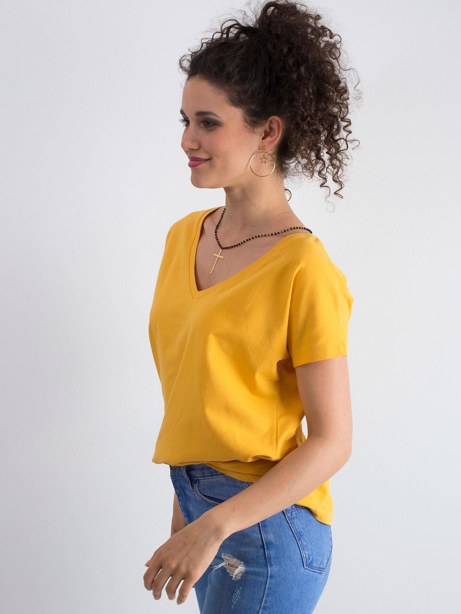 Jasnopomarańczowy t-shirt Emory