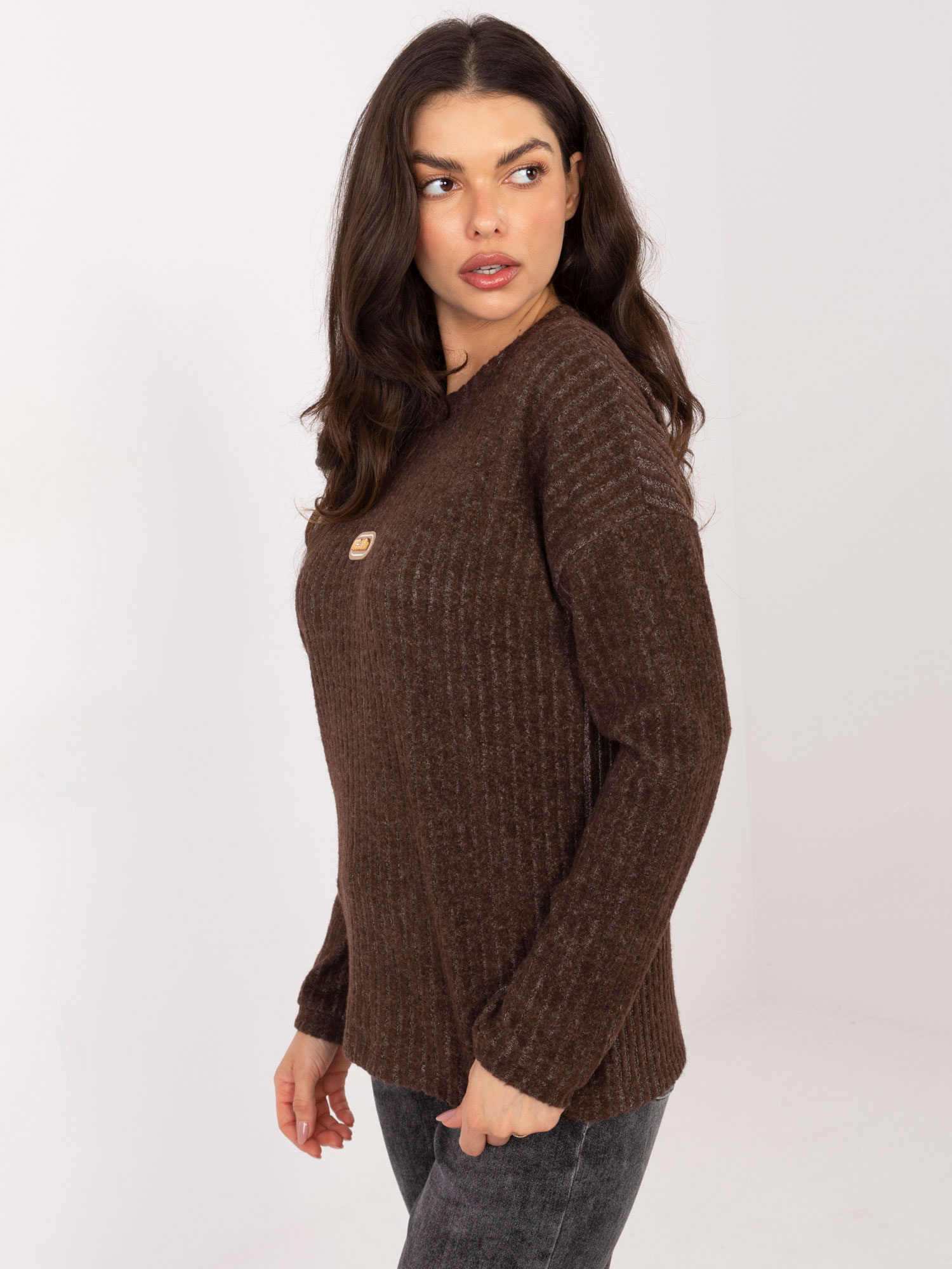 Sweter brązowy