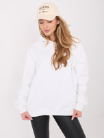 Ecru dresowa bluza z przeszyciami