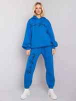 Dark Blue Cotton Two Piece Set Lily RUE PARIS 