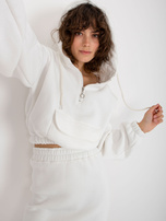 Hurt Ecru dresowy komplet basic z krótką bluzą Emilie