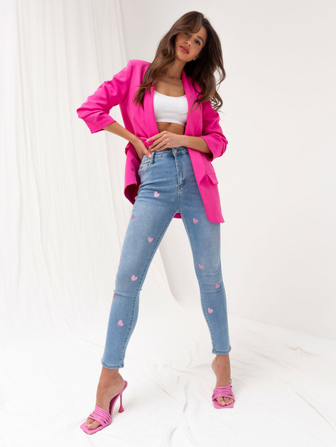 Hurtownia Niebieskie jeansowe rurki damskie