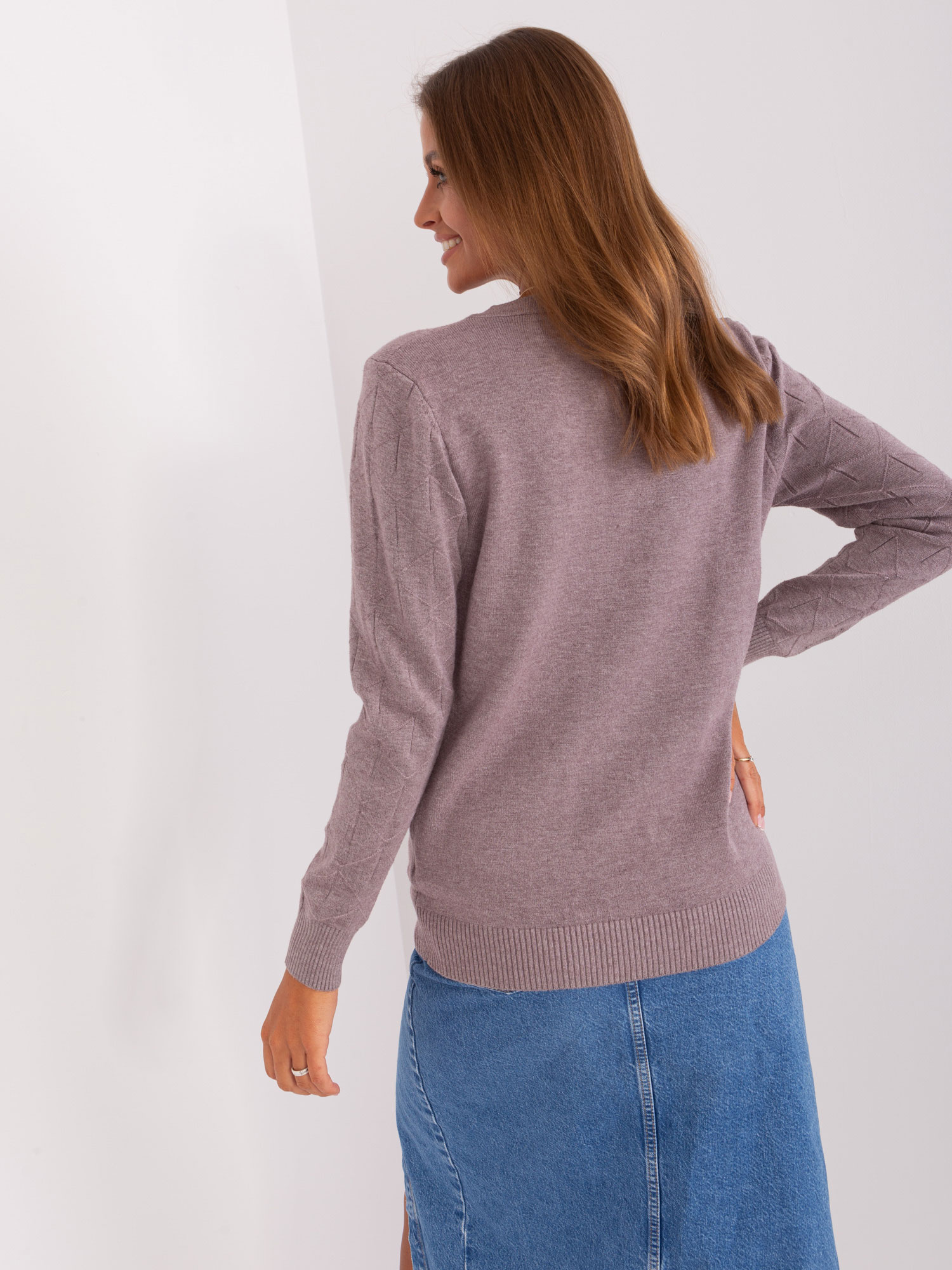 Hurt dirty purple classic sweater with cotton.