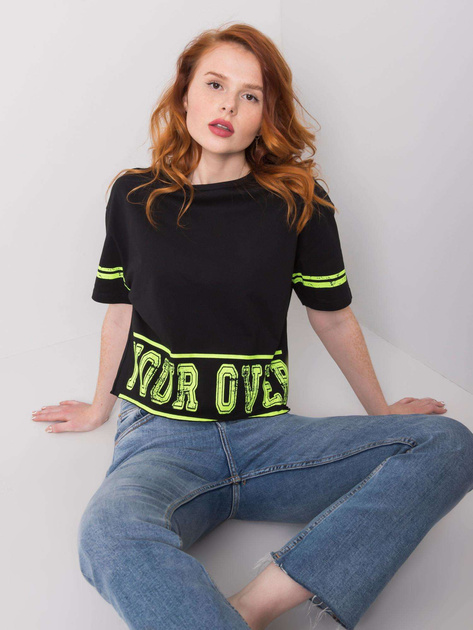 Czarny t-shirt bawełniany Shelby