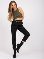 Czarne spodnie materiałowe na co dzień Alizee 