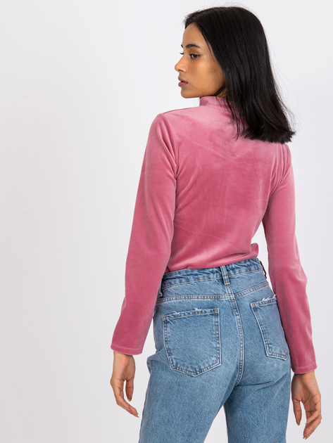 Brudnoróżowa welurowa bluzka damska Kigali