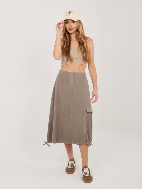 Fango sztruksowa spódnica z wiązaniami RUE PARIS