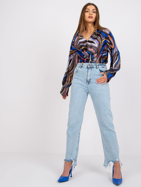 Czarna bluzka z nadrukiem Diya