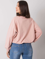 Brudnoróżowa bluza plus size bez kaptura Hariette