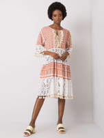 Ciemnopomarańczowa sukienka boho Nayeli