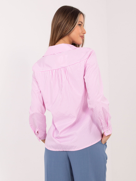 Różowa rozpinana koszula w paski