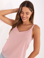 Brudnoróżowy damski top na ramiączkach