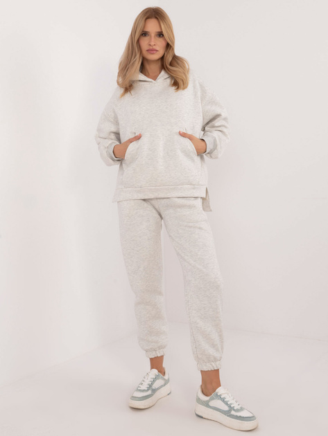 Hurt Szary damski komplet basic o kroju oversize