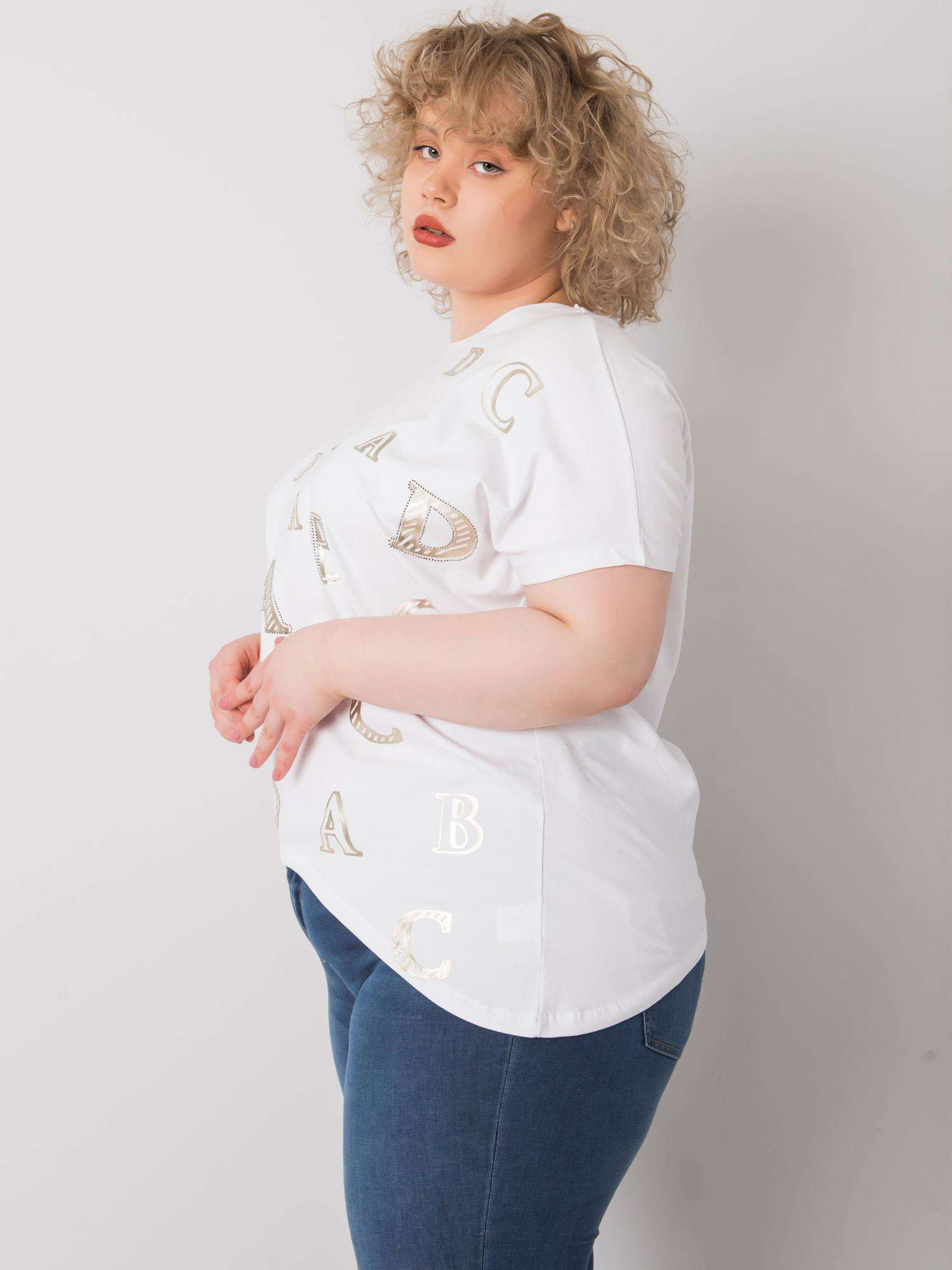 Biała bluzka plus size Sabina