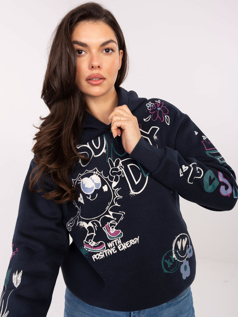 Granatowa bluza z napisami SUBLEVEL