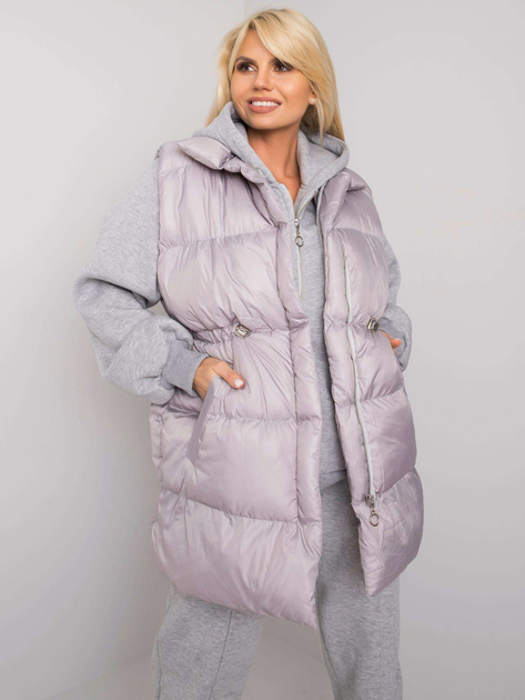 Szary melanżowy komplet trzyczęściowy z kamizelką Abigail