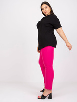 Czarna bluzka plus size w prążek Stella