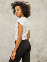 FOR FITNESS Biały t-shirt Keira