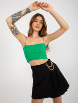 Hurt Czarne eleganckie spódnico-szorty z marszczeniami