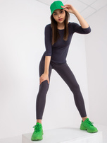 Grafitowe damskie legginsy bawełniane Albina RUE PARIS