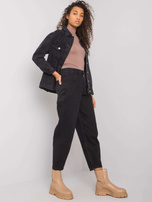 Czarne spodnie jeansowe mom Oakville