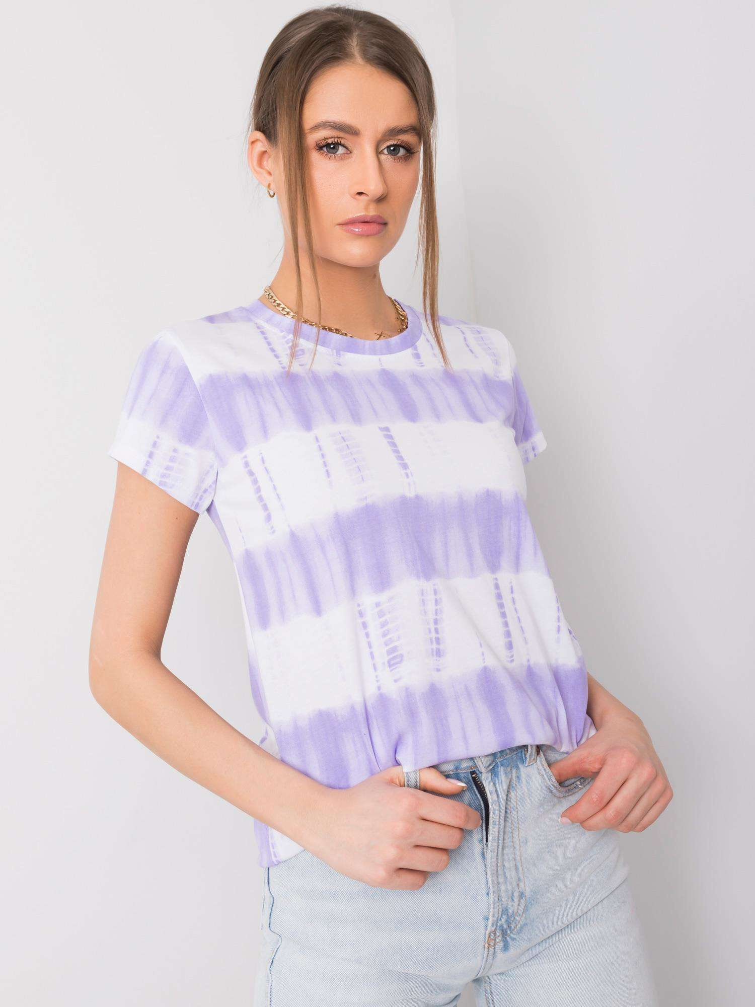 Lila-weißes T-Shirt Gianna.
